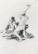 Francisco Goya Three Men Digging oil painting on canvas